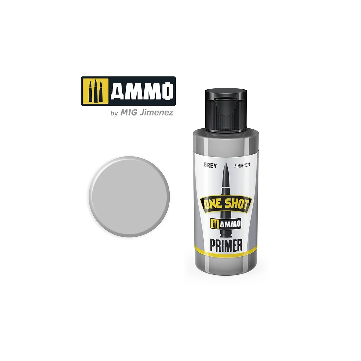 Mig Acrylic Primer Paint, Grey, One Shot (60ml) Mig Acrylic Primer Paint, Grey, One Shot (60ml)