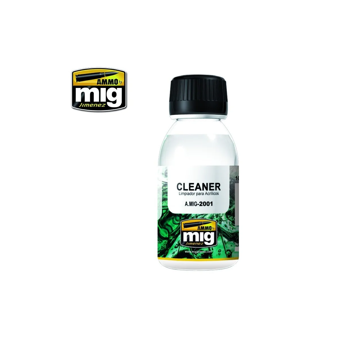 Nettoyant peinture acrylique (100ml) Mig AMMO - MIG Jimenez A.MIG-2001 - 1 Nettoyant peinture acrylique (100ml) Mig AMMO - MIG Jimenez A.MIG-2001 - 1
