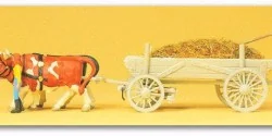 Preiser 30474 Farm Woman, Oxen and Fertilizer Cart - Preiser - Prei...