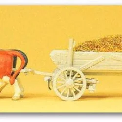 Preiser 30474 Farm Woman, Oxen and Fertilizer Cart - Preiser - Prei...