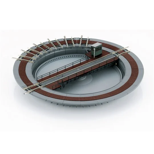 Trix_66570-Trix 66570 Motorized turntable with 8 outlets, for N gauge track