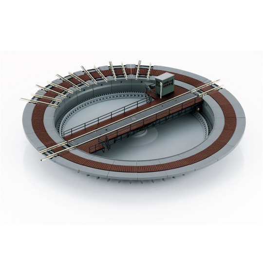 Trix_66570-Trix 66570 Motorized turntable with 8 outlets, for N gauge track