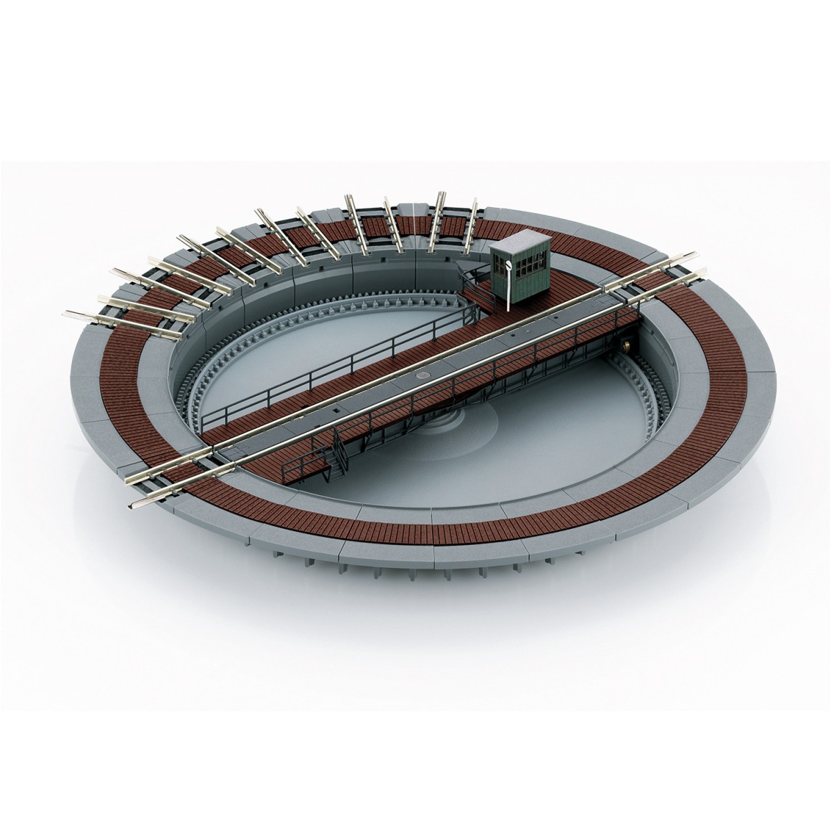 Trix 66570 Motorized turntable with 8 outlets, for N gauge track - ...