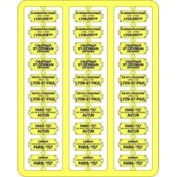 Ree Modeles XB 052 Route Plates for Passenger Cars, Southeast - XB-052
