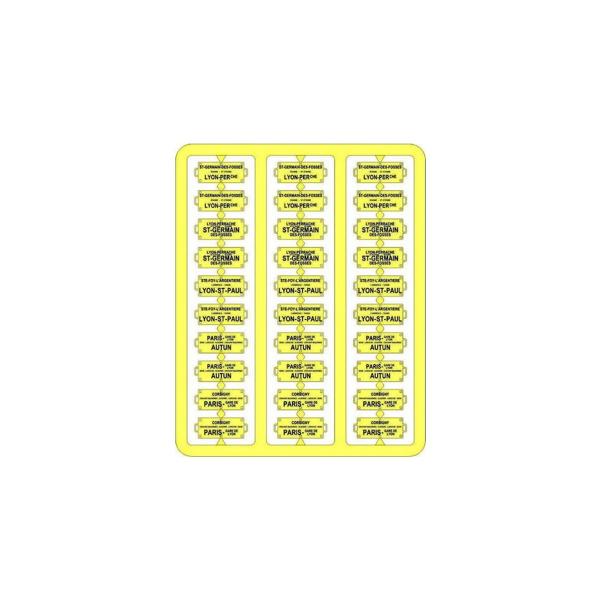 Ree Modeles XB 052 Route Plates for Passenger Cars, Southeast - Ree...