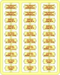 Ree Modeles XB 049 Plaques Itinéraires pour voitures voyageurs, Sud Ouest, lettres rouges Ree Modeles XB-049 - 1