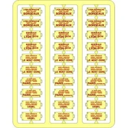 Ree Modeles XB 049 Route Plates for Passenger Cars, Southwest - XB-049