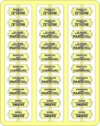 Ree Modeles XB 054 Plaques Itinéraires pour voitures voyageurs, Ouest, lettres bleues Ree Modeles XB-054 - 1