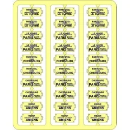 Ree Modeles XB 054 Route Plates for Passenger Cars, West - Ree Mode...