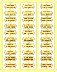 Ree Modeles XB 048 Route Plates for Passenger Cars, North - Ree Mod...