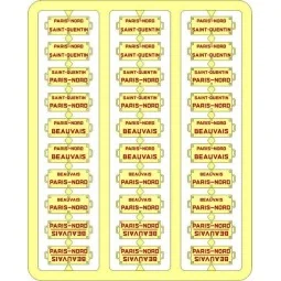 Ree Modeles XB 048 Route Plates for Passenger Cars, North - XB-048