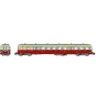 R37_HO41251-R37 HO41251 Remorque d'autorail ZS 17115, remorque pilote, 2ème classe, SNCF, rouge et crème, ep. III