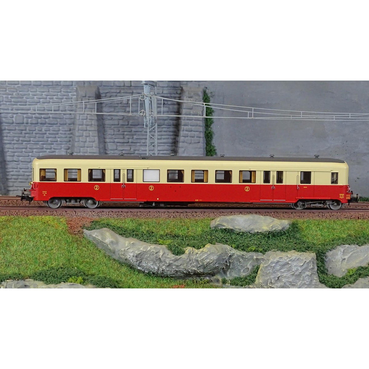 R37 HO41251 ZS 17115 railcar trailer, driving trailer, 2nd class, S...