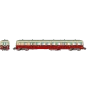 R37_HO41252-R37 HO41252 Remorque d'autorail ZS 17206, remorque pilote, 1ère /2ème classe, SNCF, rouge et crème, ep. III