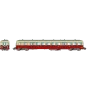 R37_HO41253-R37 HO41253 Remorque d'autorail ZR 27110, 2ème classe, SNCF, rouge et crème, ep. III