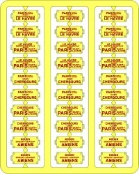 Ree Modeles XB 046 Plaques Itinéraires pour voitures voyageurs, Ouest, lettres rouges Ree Modeles XB-046 - 1