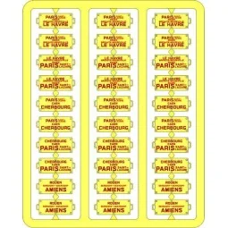 Ree Modeles XB 046 Route Signs for Passenger Cars, West, Red Letters