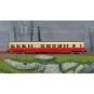 R37_HO41253-R37 HO41253 Remorque d'autorail ZR 27110, 2ème classe, SNCF, rouge et crème, ep. III
