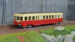 R37 HO41254 Remorque d'autorail ZR 27119, 2ème classe, SNCF, rouge et crème, ep. III Rail 37 - R37 R37_HO41254 - 1