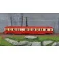 R37_HO41261-R37 HO41261 Remorque d'autorail ZR ABDX 17207, remorque pilote, 1ère/2ème classe, SNCF, rouge et crème, toit rouge, ep. IV
