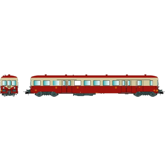 R37 HO41264 ZR BD 27135 railcar trailer, 2nd class, SNCF, red and c... R37_HO41264-R37 HO41264 ZR BD 27135 railcar trailer, 2nd class, SNCF, red and cream, red roof, ep. IV