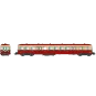 R37_HO41264-R37 HO41264 Remorque d'autorail ZR BD 27135, 2ème classe, SNCF, rouge et crème, toit rouge, ep. IV