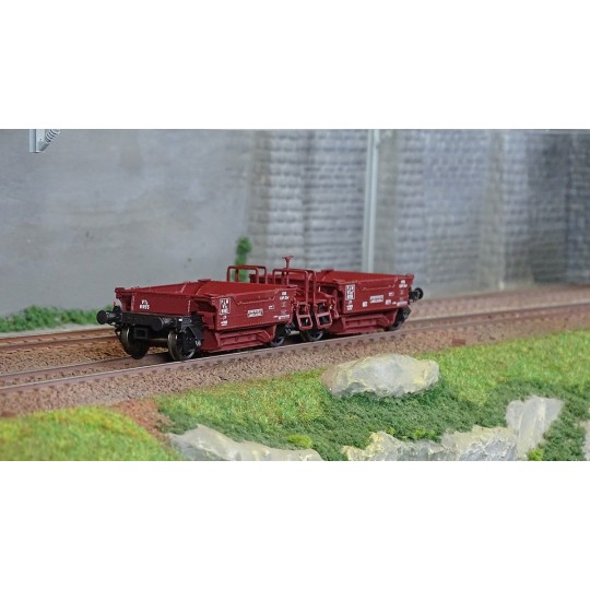 R37_HO43101-R37 HO43101 Coupling of ballast wagons, VTswf2 8956-55, PLM, ep. II