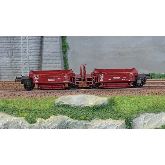 R37 HO43101 Couplage de wagons à ballast, VTswf2 8956-55, PLM, ep. II Rail 37 - R37 R37_HO43101 - 2 R37_HO43101-R37 HO43101 Couplage de wagons à ballast, VTswf2 8956-55, PLM, ep. II