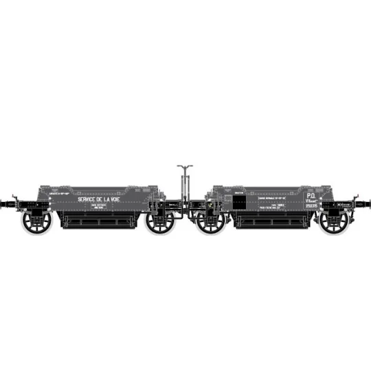 R37 HO43102 Coupling of ballast wagons, VVsuwf2 252315, PO, ep. II R37_HO43102-R37 HO43102 Coupling of ballast wagons, VVsuwf2 252315, PO, ep. II