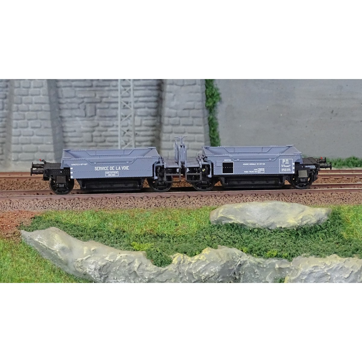 R37 HO43102 Couplage de wagons à ballast, VVsuwf2 252315, PO, ep. II Rail 37 - R37 R37_HO43102 - 2