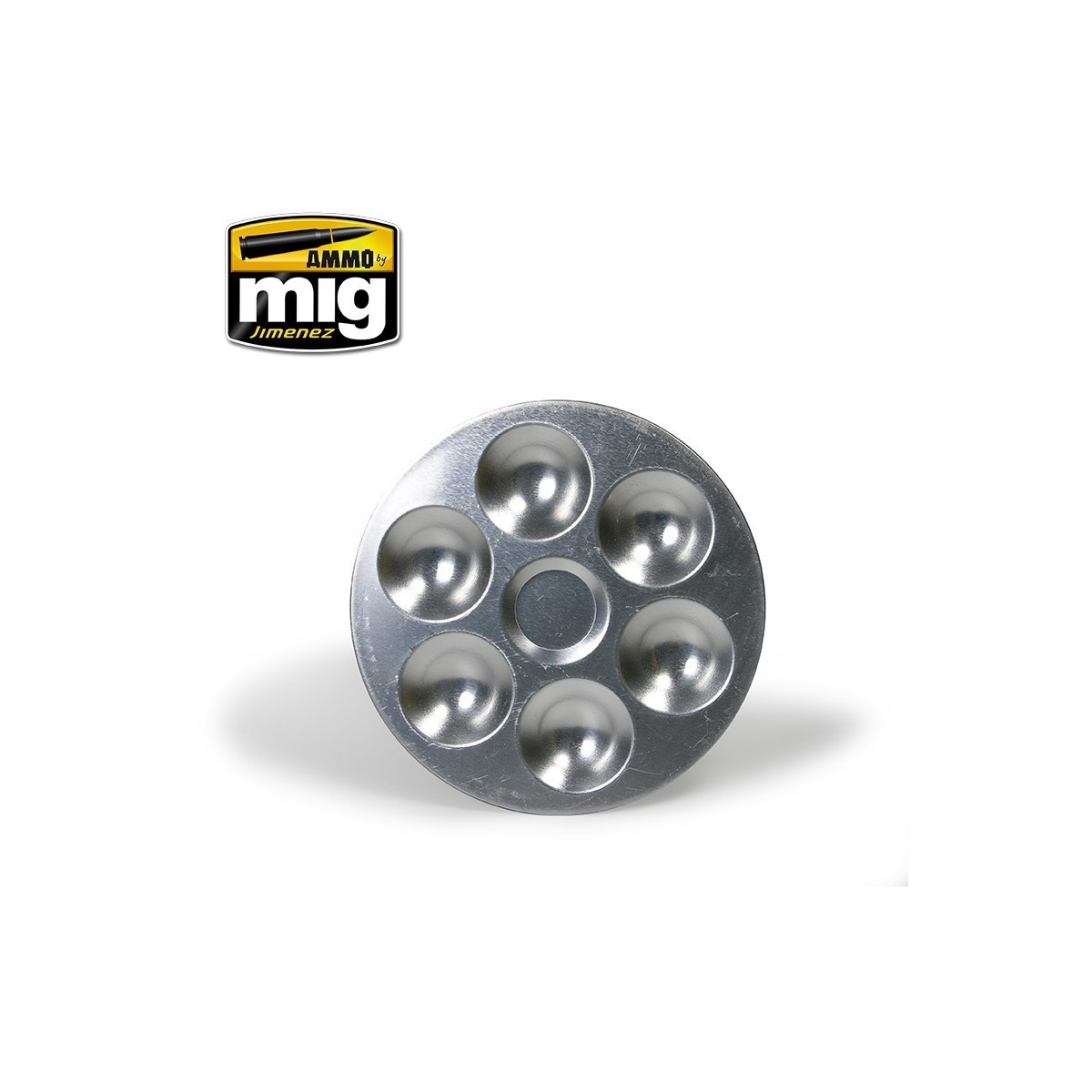 Mig 6-Compartment Aluminum Paint Palette