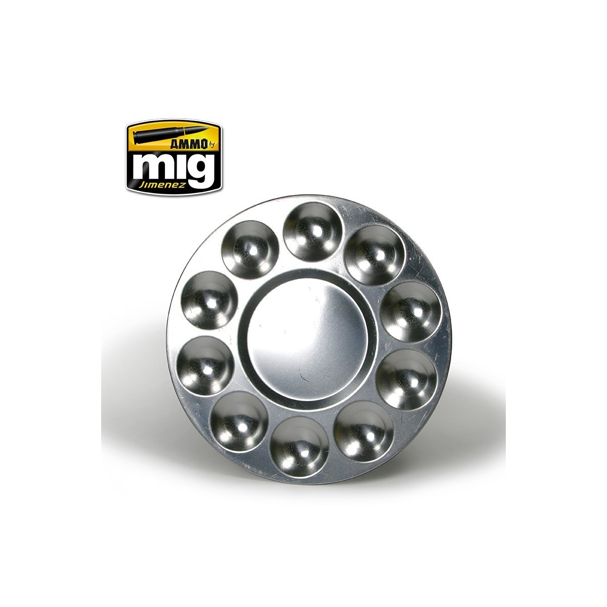 Mig 10-Compartment Aluminum Paint Palette