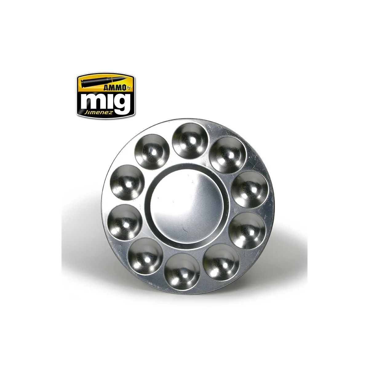 Mig 10-Compartment Aluminum Paint Palette