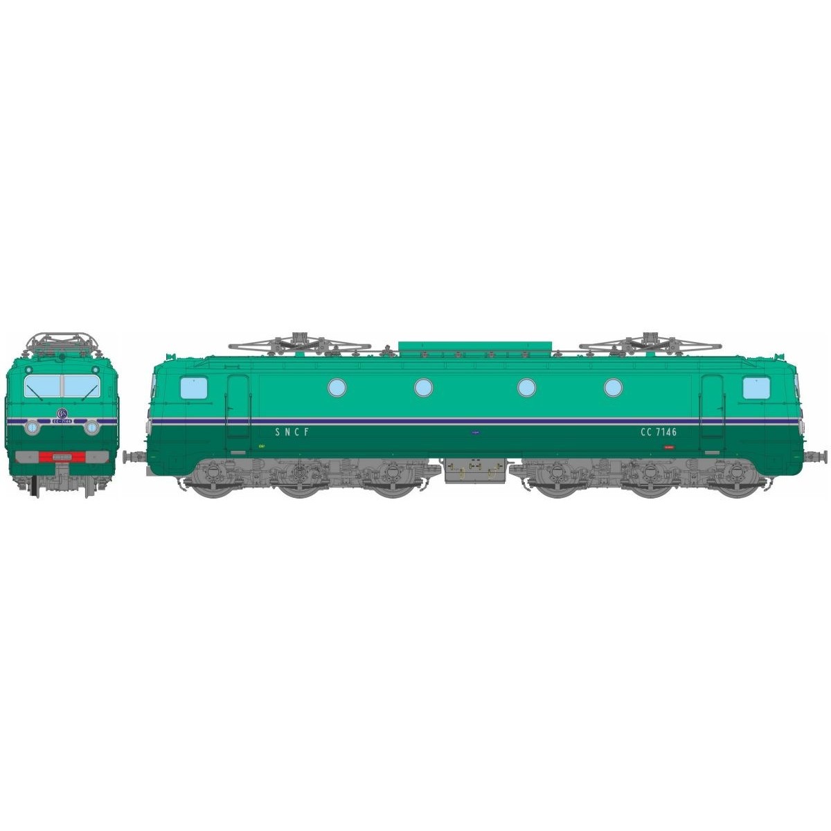 Ree Access JM005S CC 7146 electric locomotive, Villeneuve depot, So...