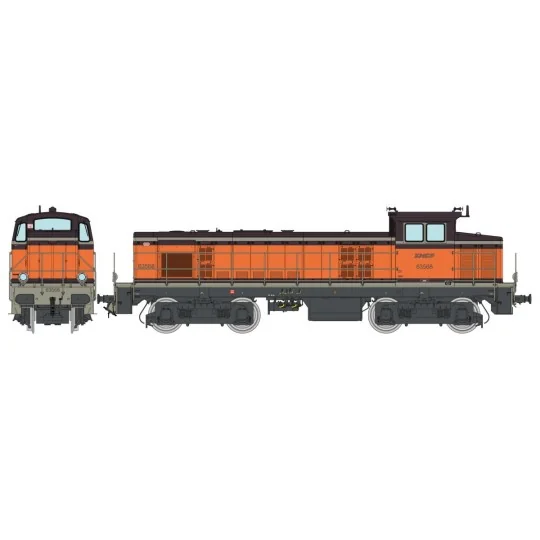 JM-010-Ree Access JM010 BB 63568 diesel locomotive, Arzens Orange 435 livery, SNCF logo