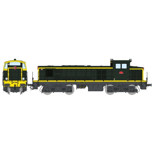 JM-014-Ree Access JM014 Locomotive diesel BB 63010, Livrée vert 301, plaques en relief, SNCF