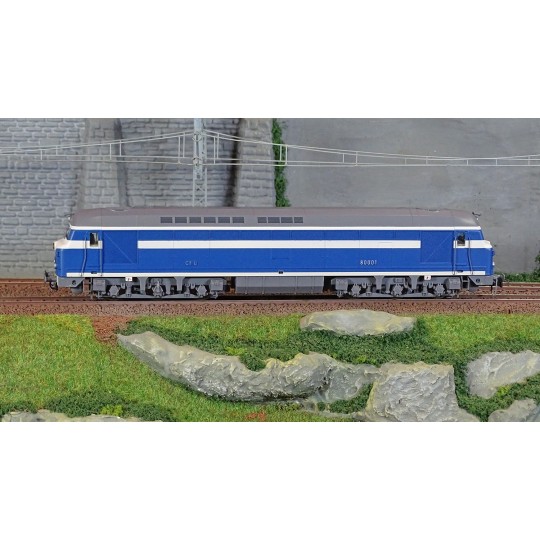 Mistral_25-01-G002-Mistral 25-01-G002 CC 80001 Belphégor diesel locomotive, SNCF, Dark Blue / White with Black Roof, Caen, digital sound