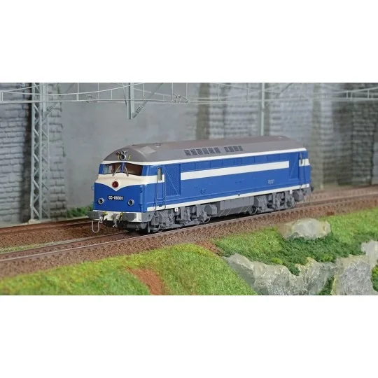 Mistral_25-01-G002-Mistral 25-01-G002 CC 80001 Belphégor diesel locomotive, SNCF, Dark Blue / White with Black Roof, Caen, digital sound