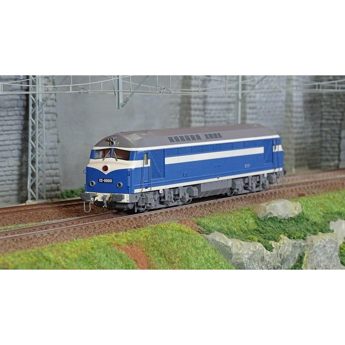 Mistral 25-01-G002 CC 80001 Belphégor diesel locomotive, SNCF, Dark...