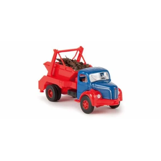 Sai_2666.2-Sai 2666.2 Berliet GLR 8 rigid truck (1949-1963), blue/red, with scrap metal tipper