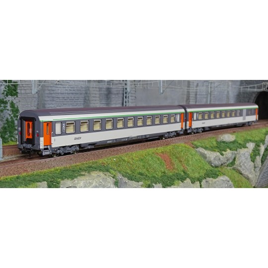 Piko_97310-Piko 97310 Set 2 voitures voyageurs Corail VU, 2ème classe, SNCF
