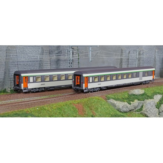 Piko_97310-Piko 97310 Set 2 voitures voyageurs Corail VU, 2ème classe, SNCF