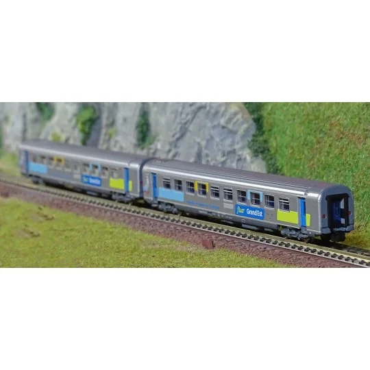 Piko 94500 Set of 2 Corail coaches, fluorescent Grand Est, 1st clas... Piko_94500-Piko 94500 Set of 2 Corail coaches, fluorescent Grand Est, 1st class, 2nd class, SNCF, N scale