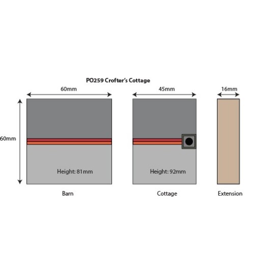 MET-PO259-Metcalfe PO259 Model Kit, Crofter's Cottage Stone House