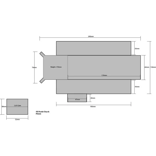 MET-PO226-Metcalfe PO226 Maquette, Eglise paroissiale