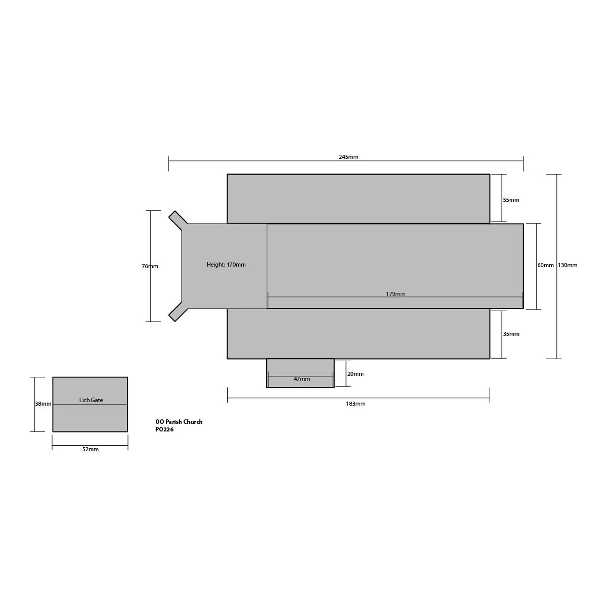 Metcalfe PO226 Model, Parish Church - MET-PO226