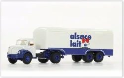 Sai 2556 Berliet TLR 8 panel van semi-trailer truck, Alsace Lait - ...