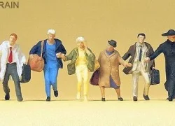 Preiser 14068 figures, travelers in a hurry