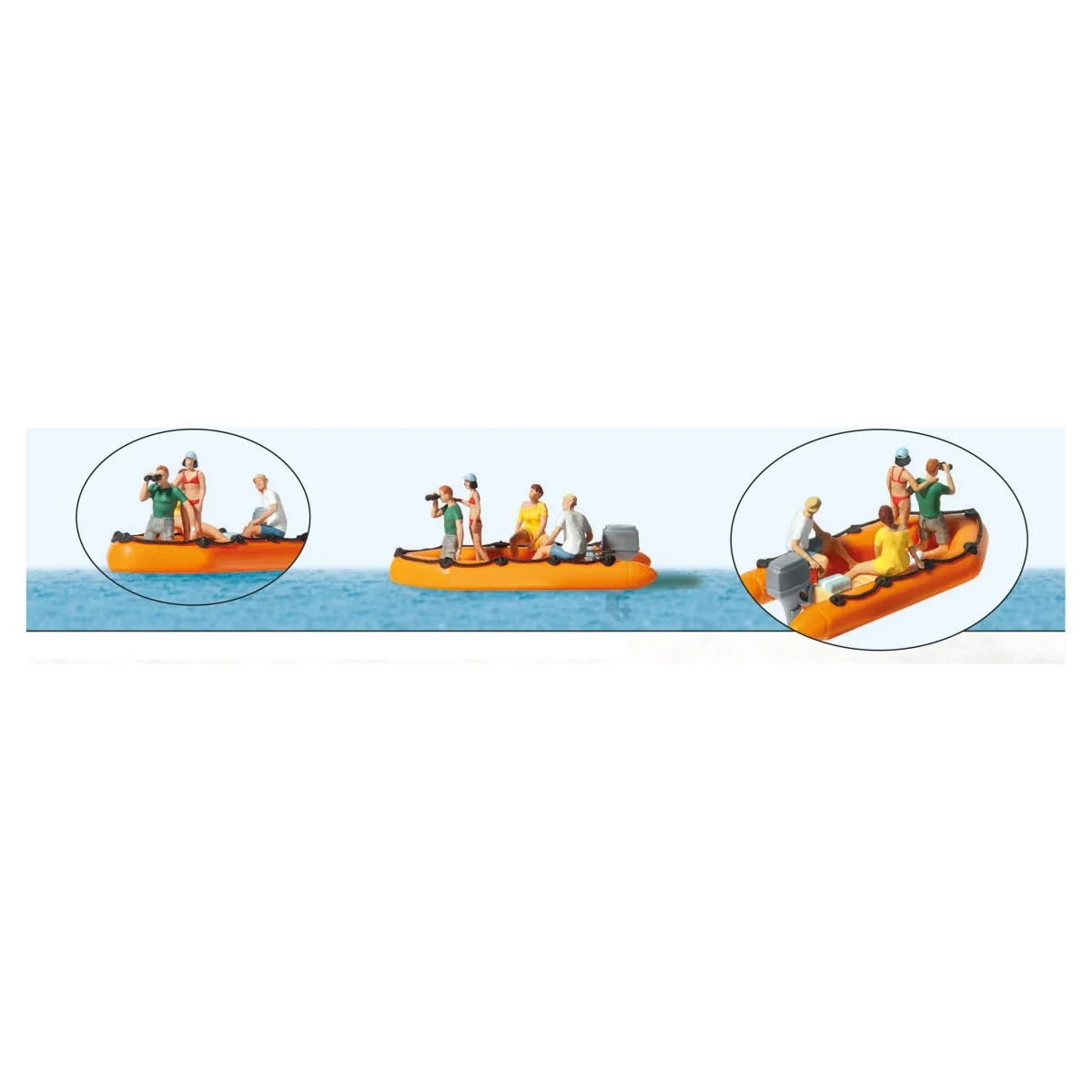 Preiser 10764 Personnages, Famille sur canot pneumatique Preiser Preiser_10764 - 1 Preiser 10764 Personnages, Famille sur canot pneumatique Preiser Preiser_10764 - 1