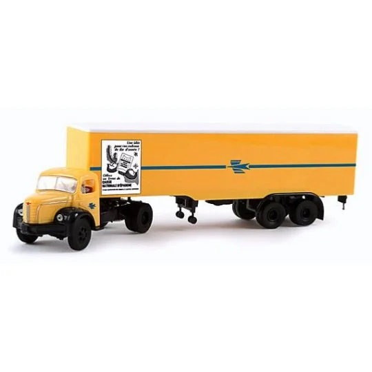 Sai_2554.1-Sai 2554.1 Camion semi remorque berliet TLR 8 tolé, PTT, logo Caisse d' Epargne